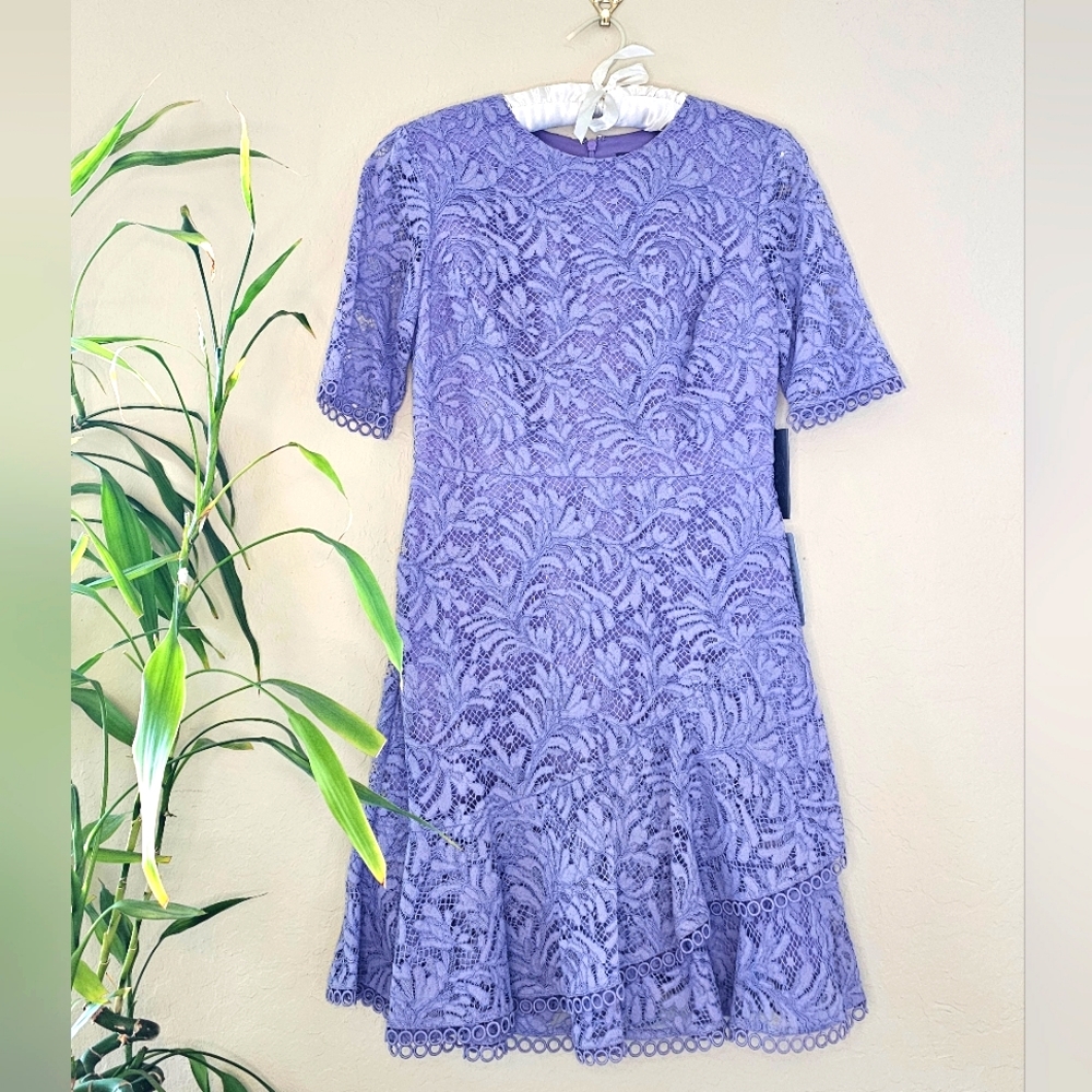 Vince Camuto lilac lace dress